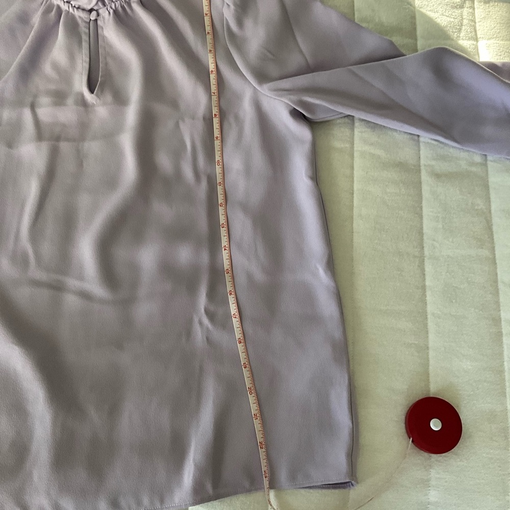 J. Crew Lavender Ruffle Blouse - Picture 5 of 6